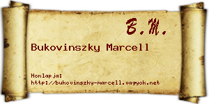 Bukovinszky Marcell névjegykártya