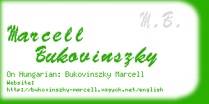 marcell bukovinszky business card